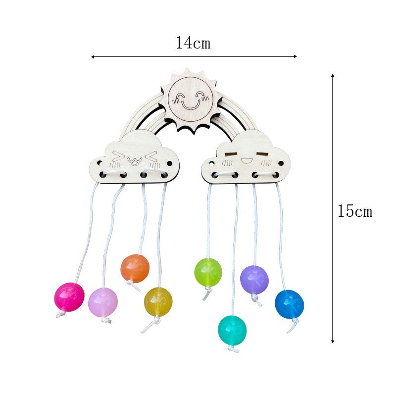 DIY Montessori Busy Board Wooden Accessories Hand Pulled Wheel Gear Drum Car Board Castle Early Educational Toy For Childre Gift