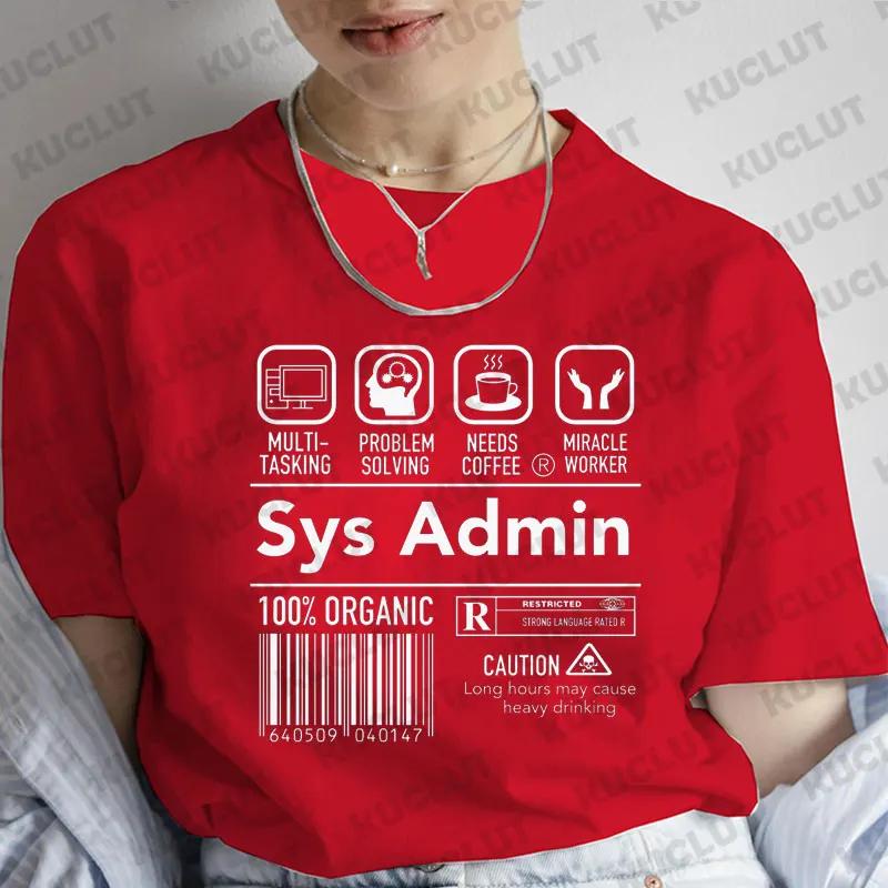 Women Tshirt Tops Computer System Administrator Core CPU Pc Coder Geek Computer Science T Shirt Clothing Women TShirt Tees Tops