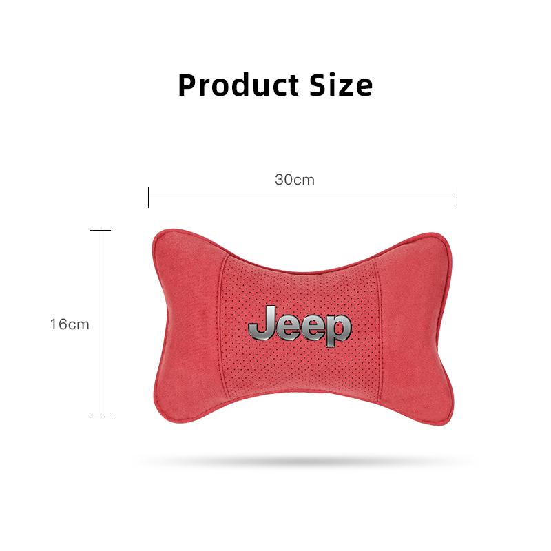 Car Headrest Memory Foam Neck Pillow Auto Accessories For Jeep Wrangler Grand Cherokee Compass Wagoneer Gladiator Avenger Willys AKT1