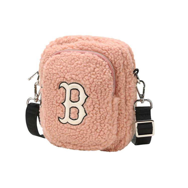New MLB Polyester Shoulder Bag Crossbody Bag Mini Women's Pink 32BGDF011-43P