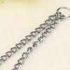  Stainless Steel Double Dog Coupler Chain 2 Way   Leash for 2 Dogs Walking with O Buckle Short 40cm for Small Pets 