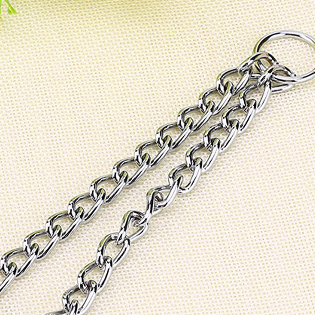  Stainless Steel Double Dog Coupler Chain 2 Way   Leash for 2 Dogs Walking with O Buckle Short 40cm for Small Pets 