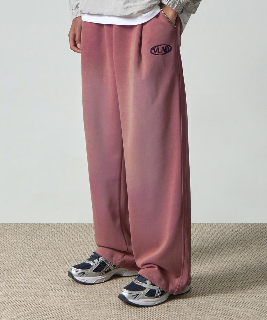 Dimiteulibeullaeg Vlad One-Pleat Pigment Fade Wash Sweatpants_Pink