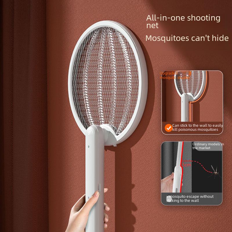 Skládací elektrická plácačka proti komárům Earth: Dobíjecí USB lampa proti komárům dva v jednom pro domácnost.