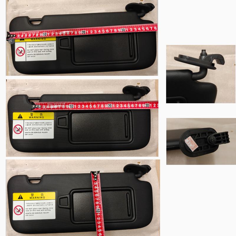 Black Car Sun Visor with Makeup Mirror Fit for Kia K3 Forte Cerato - Interior Sun Shade Guard OE:85210-Q81000WK 85220-Q8