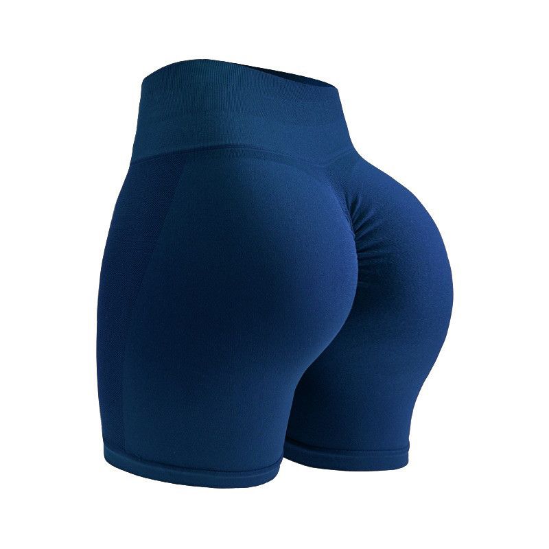 

European and American Summer Yoga Shorts Peach Hip Buttock Lifting Tight Seamless Fitness Shorts Women High Waist Stretch Sports New Product Tuxedo Orchid S