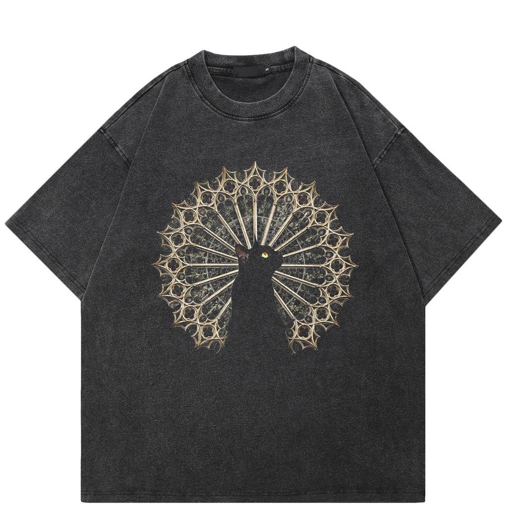 Streetwear Devout Church Cat T-Shirt QUARTER 24