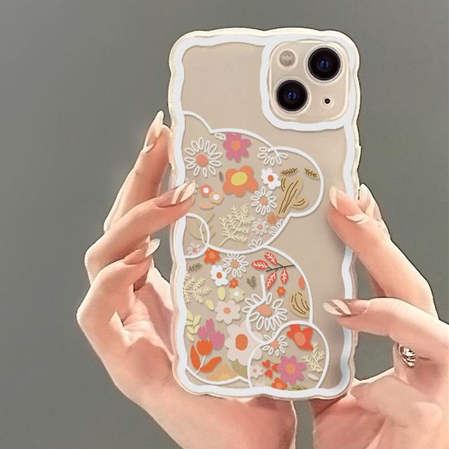 

Милый художественный волнистый синий цветок клубничный чехол для телефона для Iphone 11, чехлы для iPhone 13 12 Mini 14 Promax X Xr 7 8 Plus Xs, мягкая задняя крышка For iPhone 14 Plus