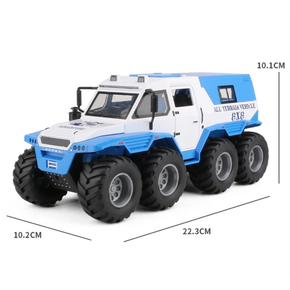 1/24 Russia Conqueror Shaman 8*8 Tyre Alloy Armored Car Model Diecast Metal Toy Police Off-road Vehicles Car Model Children Gift