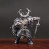 1Pc Japanese Shogunate Samurai Figurines Brass Vintage Metal Soldiers Model Desktop Ornament