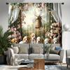 2PCS Digital Printed Curtains with Farm Puppy Design, Stylish Window Drapes for Living Room Bedroom Home Decoration and Kitchen