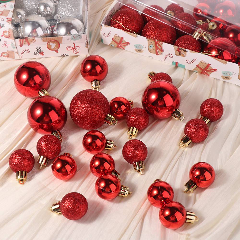 42Pcs 3/4/5cm Christmas Balls Set Colorful Christmas Tree Pendants  Party Favors