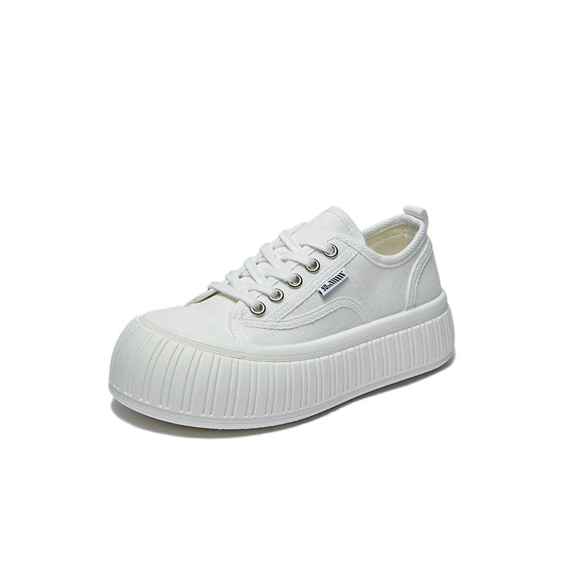 Platform Canvas Sneakers for Women Lace Up Running Walking Shoes Tennis Shoes Casual Breathable Sneaker Slip on Lightweight Sport Canvas Shoes