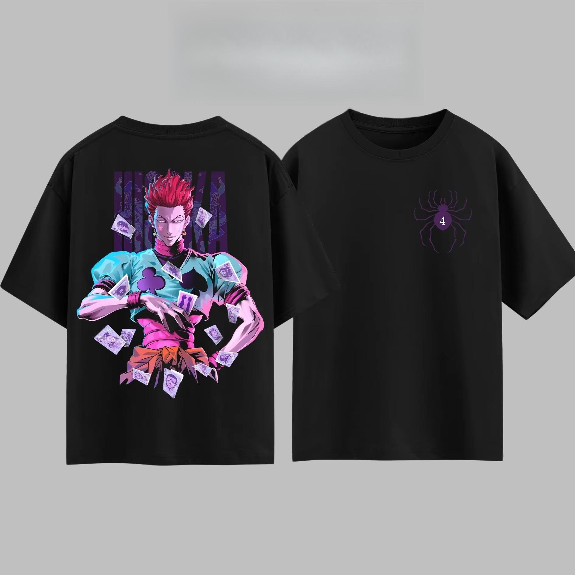 

Japanese Anime Hunter Hunter Tshirt Unisex and Women Pure Cotton Summer Top Harajuku Style Fashion Round Neck Short Sleeved Tees S