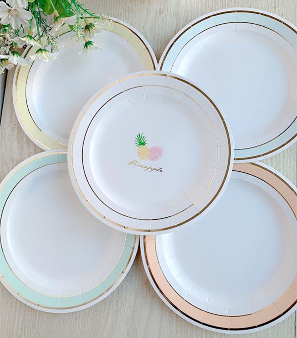 Kindergeburtstag Einweg-Papp-Dessertteller für Party und Picknick