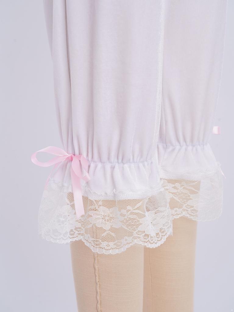 Kids Pirate Cosplay Bloomers Victorian Lolita Pantaloons Floral Lace Ruffle Elastic Waistband Steampunk Underwear