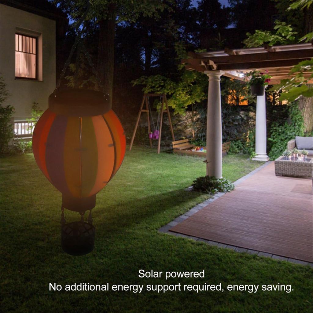 A244Z Art & Gift Solar Hot Air Balloon Lantern - Hanging Solar-Powered LED Lights, Waterproof Portable Decorative,2Pcs,A