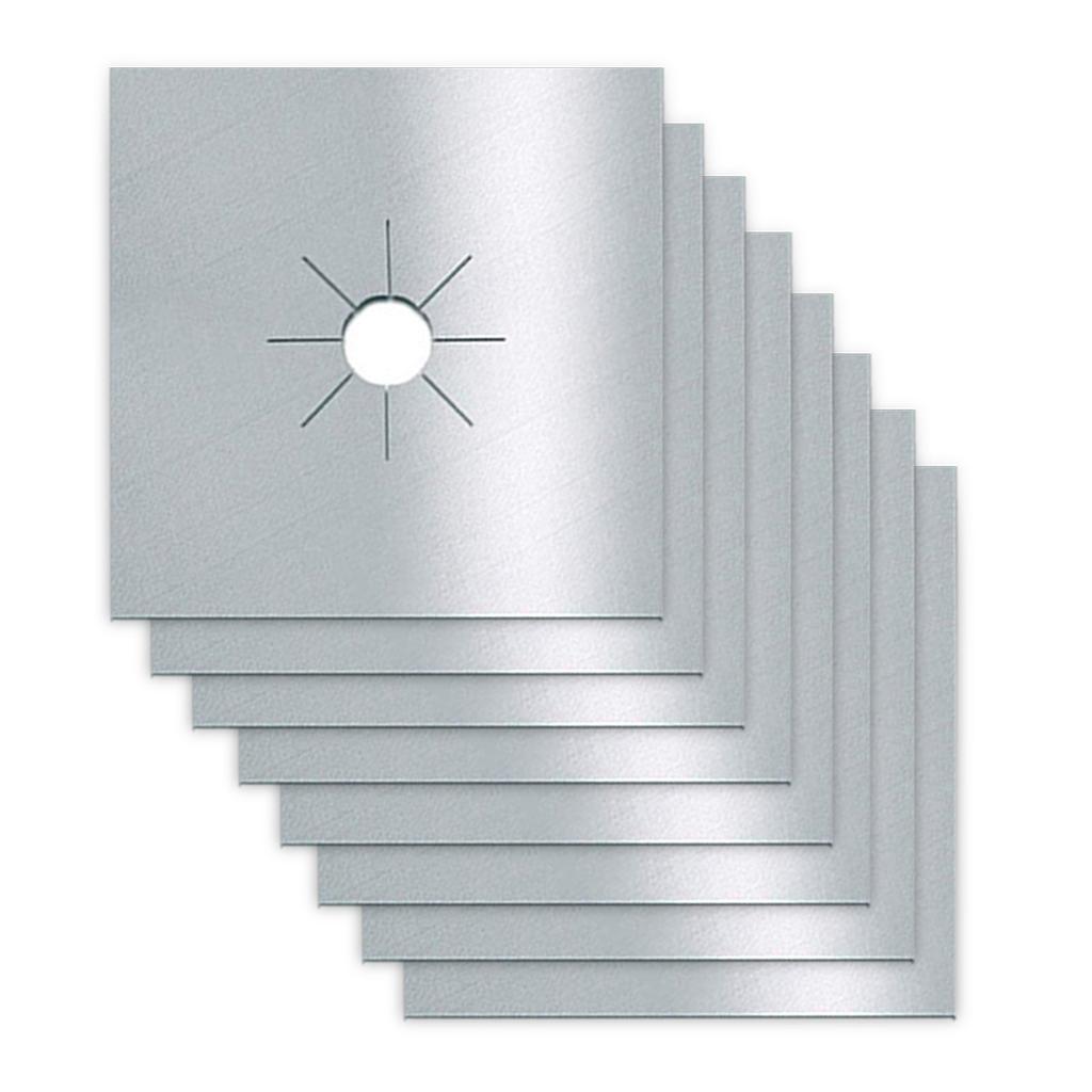 8 bucăți rezistente la căldură, 27x27cm, capac protector pentru plită pe gaz, ușor de curățat