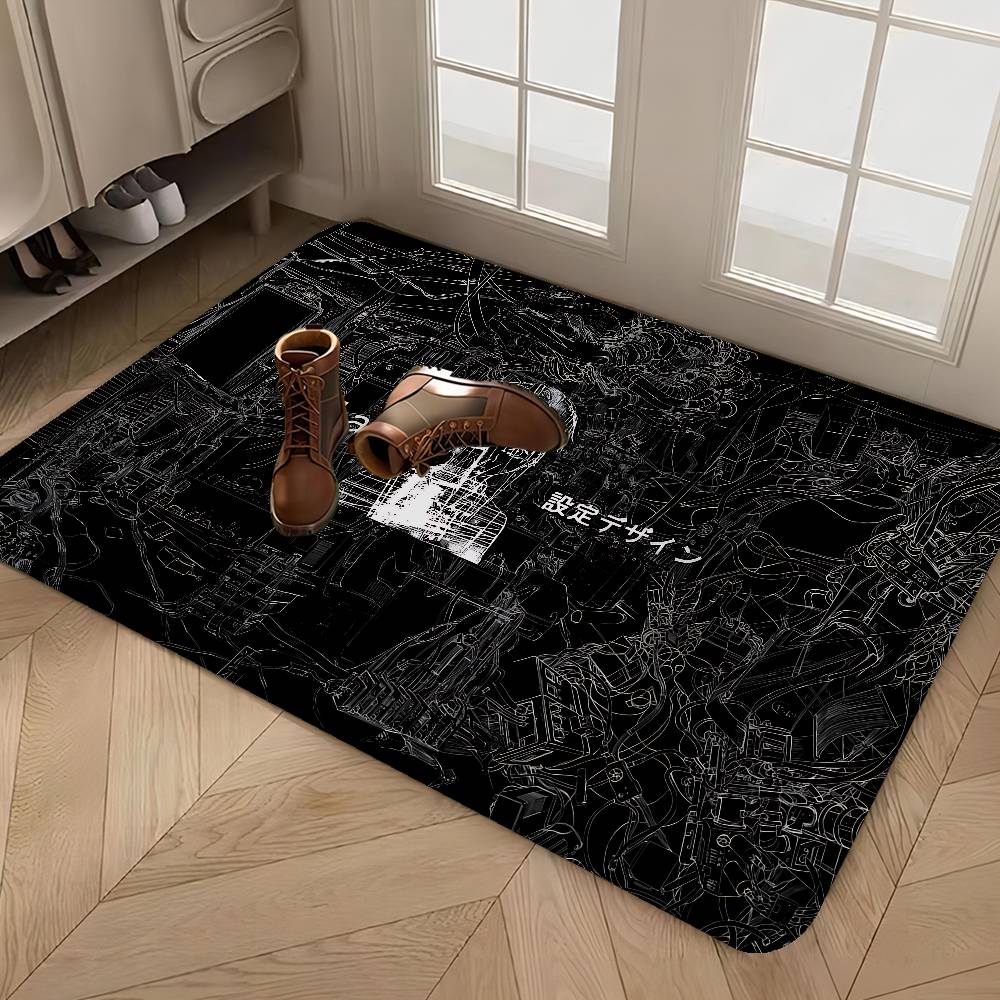 Serial Experiments Lain Floor Mat Retro Multiple Choice Living Room Kitchen Rug Non Slip Modern Home Decor