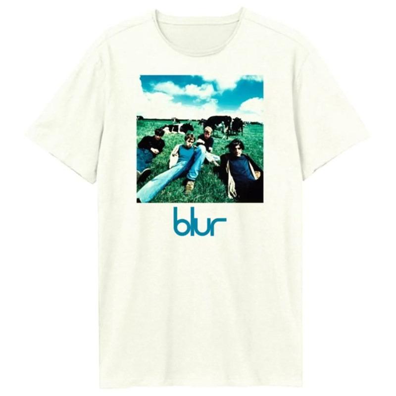 BLUR Bands British Rock Punk Music Cotton Loosefit Readytowear American Casual Printed Shortsleeved Tshirt