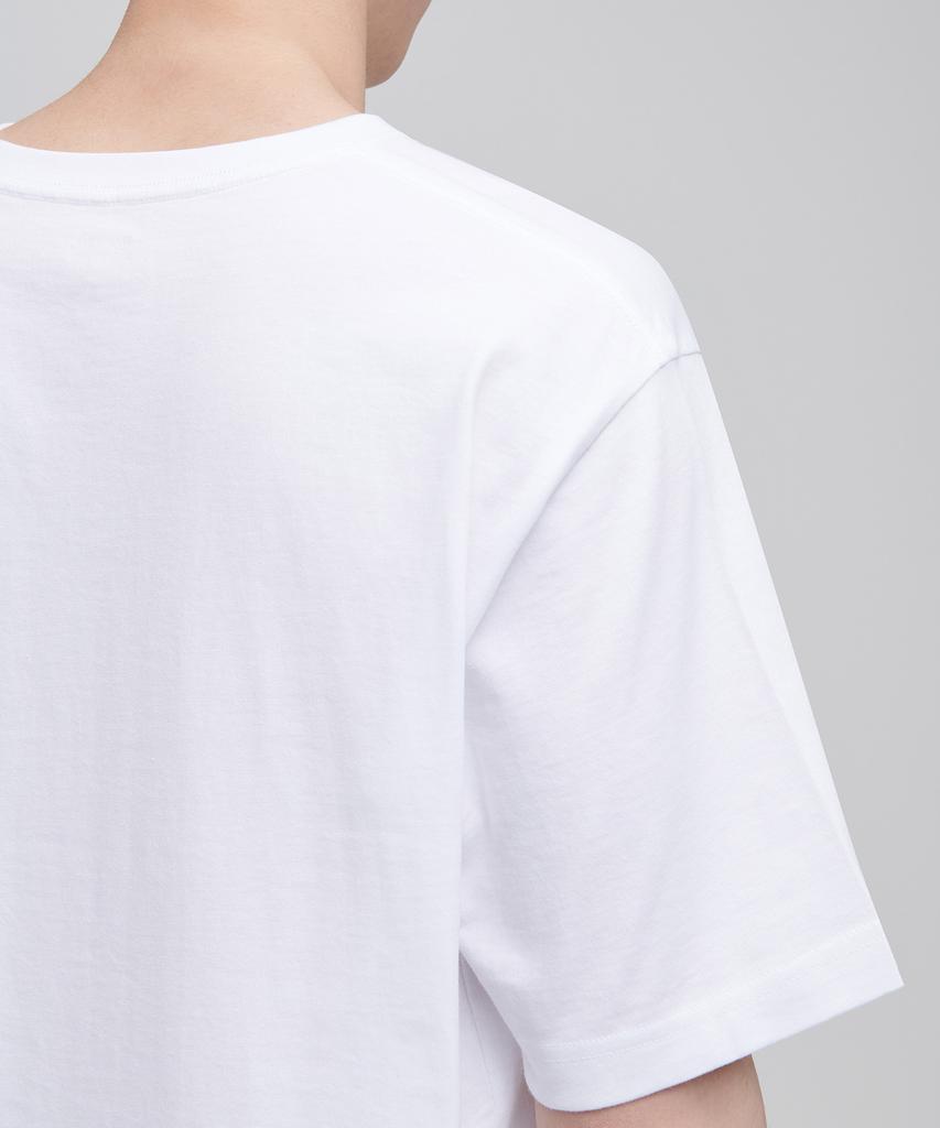 MUSINSA STANDARD Layered Crew Neck T-Shirt_Long Length [White]