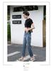 Women's High-Waisted Wide-Leg Jeans - Summer 2020 Korean Chic Straight-Leg Harem Cropped Pants