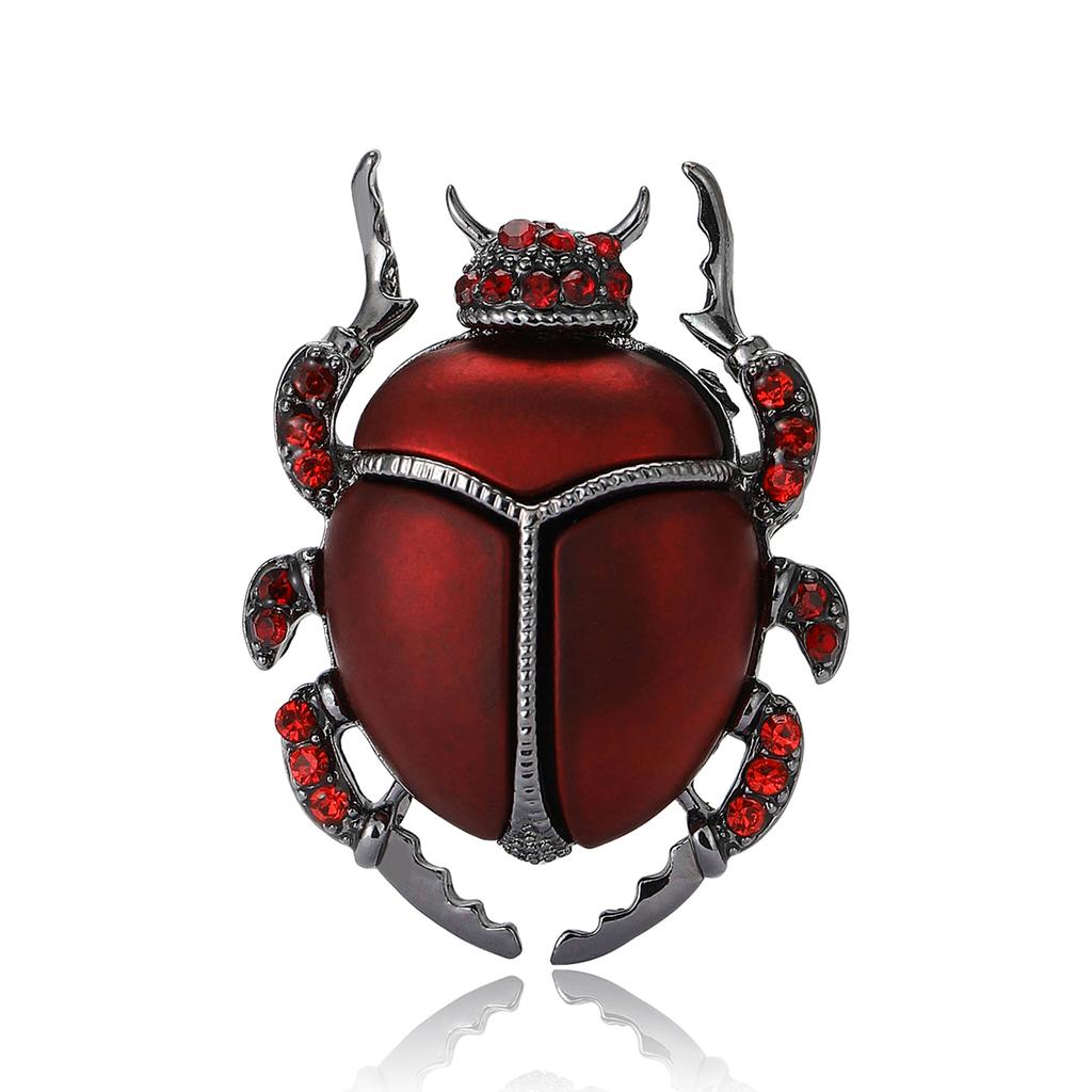 Beautiful Enamel Beetle Brooches for Women Unisex Insect Pins Friends Party Gifts Banquet Jewellery Accessories CLE