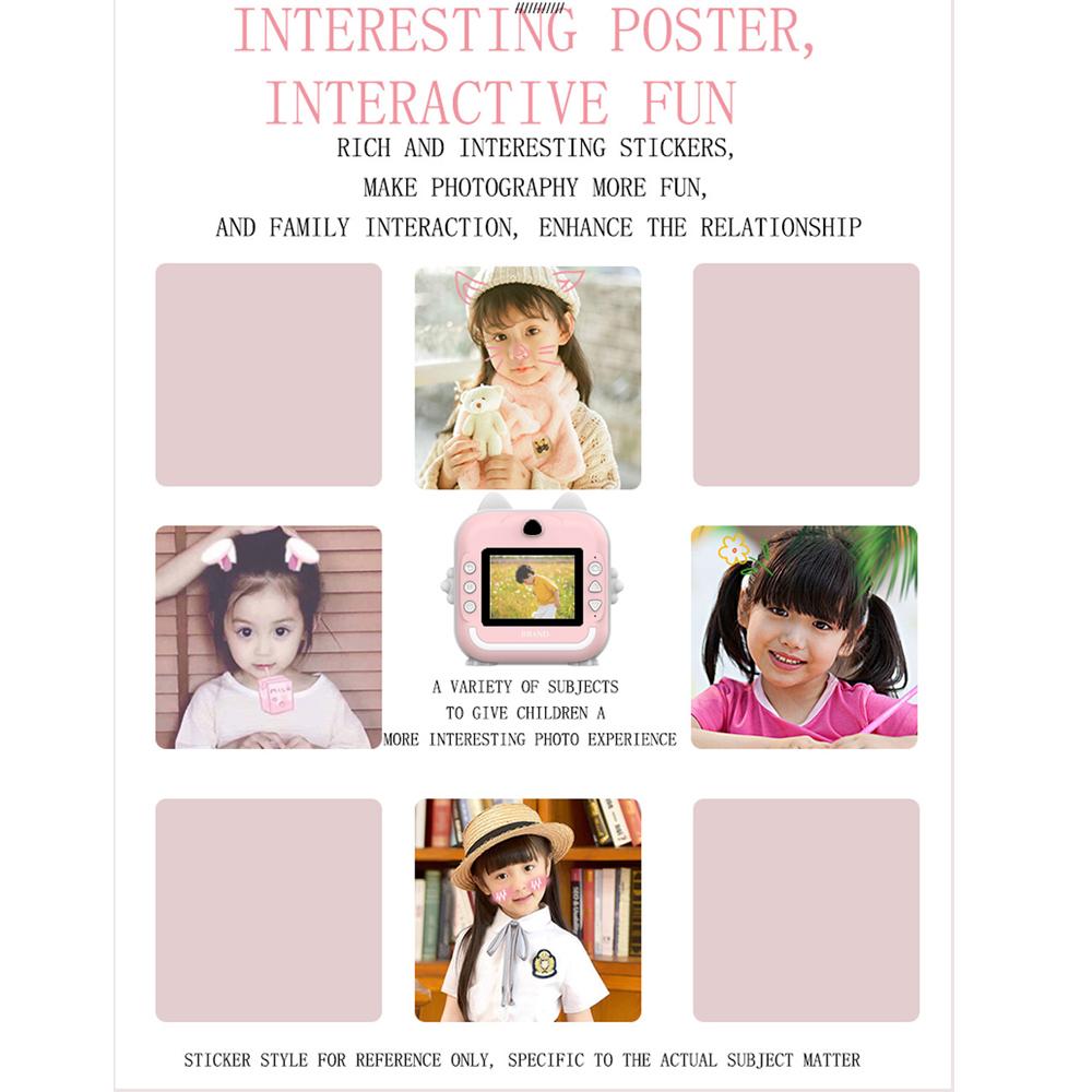 Imprimare instantanee Fotografie Camera pentru copii Mini imprimantă termică Video Camera digitală pentru copii pentru fotografie Jucării educaționale Cadou