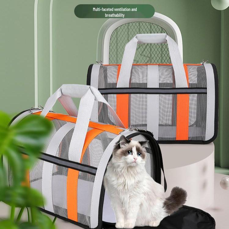 Portable Foldable Cat Carrier: Spacious, Breathable Pet Capsule for Travel