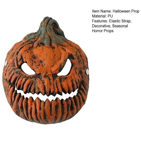 Haunted House Lighting Accessories Halloween Pumpkin Head Light Cover Mask, 3D Scary Face Lamp Nighttime Photo Booth Decor Shade for Porch Garage,
