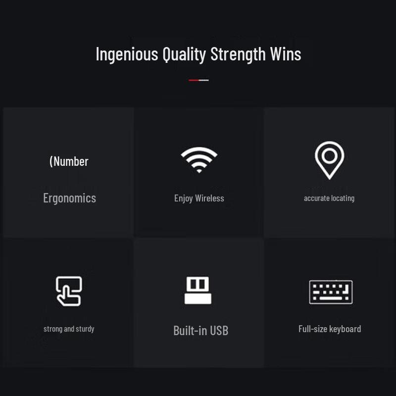 Lenovo KN101 Full-Size Wireless Keyboard and Mouse Combo