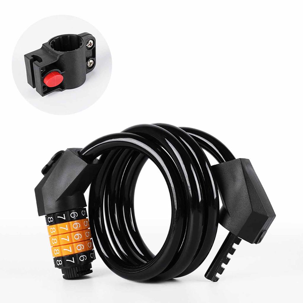 Electric & Mountain Bike Lock – Portable Thickened Steel Cable, Alloy -Theft Combination Lock