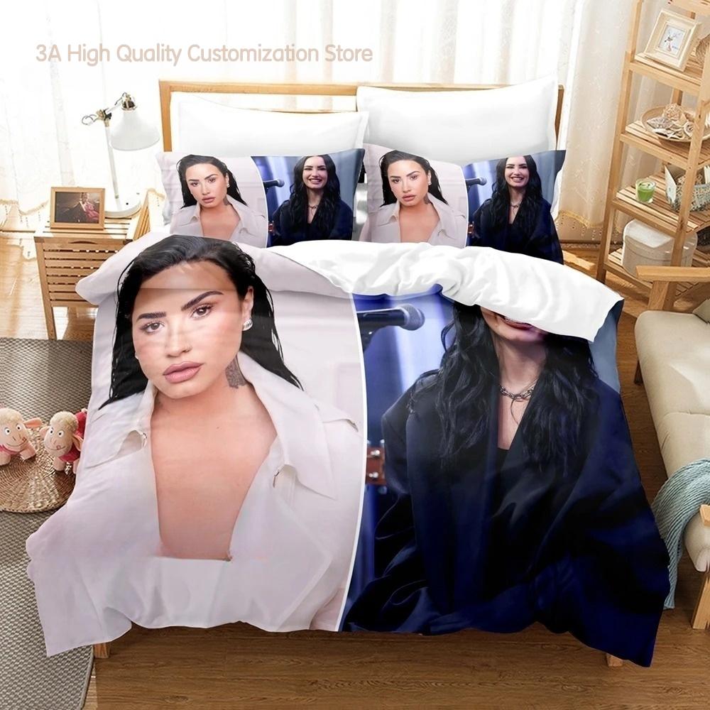 Demi Lovato Bedding Set Single Twin Full Queen King Size Bed Set Aldult Boys Bedroom Duvetcover Sets 3D Print bed sheet set CXG