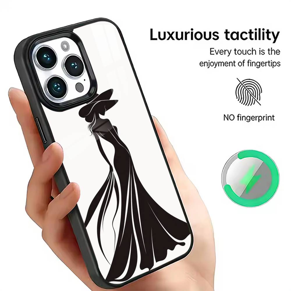 

Elegant Lady Silhouette Phone Case For iPhone17,16,15,14,13,12,11 Plus,Pro Magnetic For Magsafe Wireless Charging iPhone15