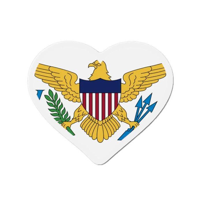 Aimant Coeur - Multicolore - Îles Vierges Des États-Unis - 8 Cm - 50 Pièces - Résine Synthétique