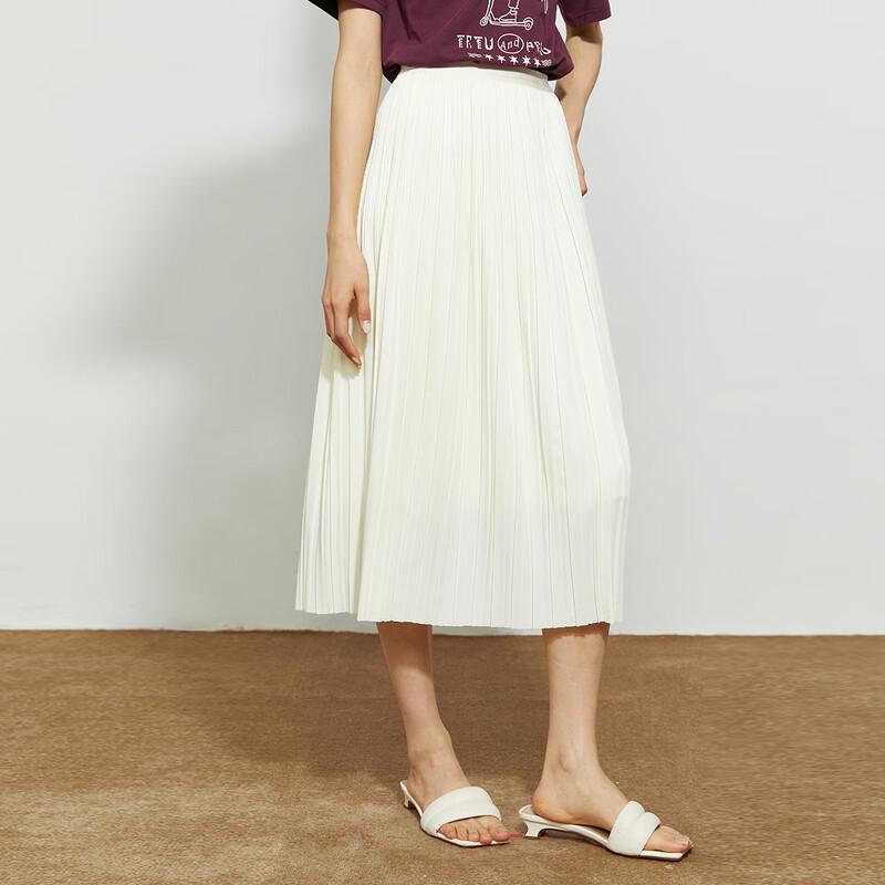 Women's Elegant Pleated A-line Midi Skirt