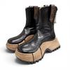 Pristine Ankle Boots LV Zoom Line Wood Heel Platform 37 Used