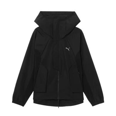 Puma Essential Woven Jacket Late Add Logo Sports Casual Windbreaker Loose Fit Hooded Jacket Unisex Jacket Black 635735-01
