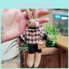 Rabbit Cuddly Plush Doll Keychain 20cm Cute Bunny Plush Toy For Backpack Decoration