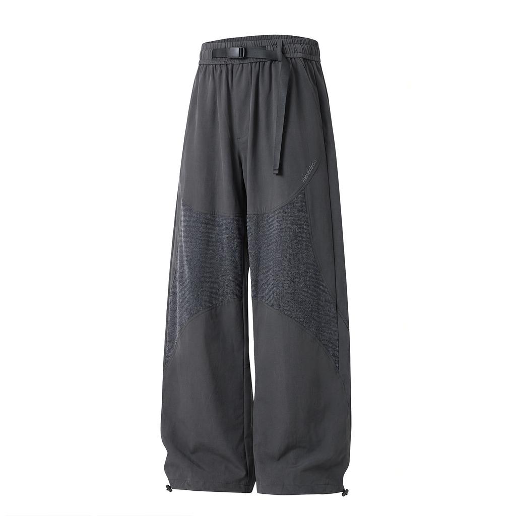 | Light Outdoor Sports Straight Casual Pants Men's Autumn Breathable Loose Foot Mouth Adjustable Structure Splicing Long Pants