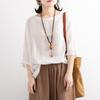 Casual Loose-Fit Top with Gathered Hem and Drawstring