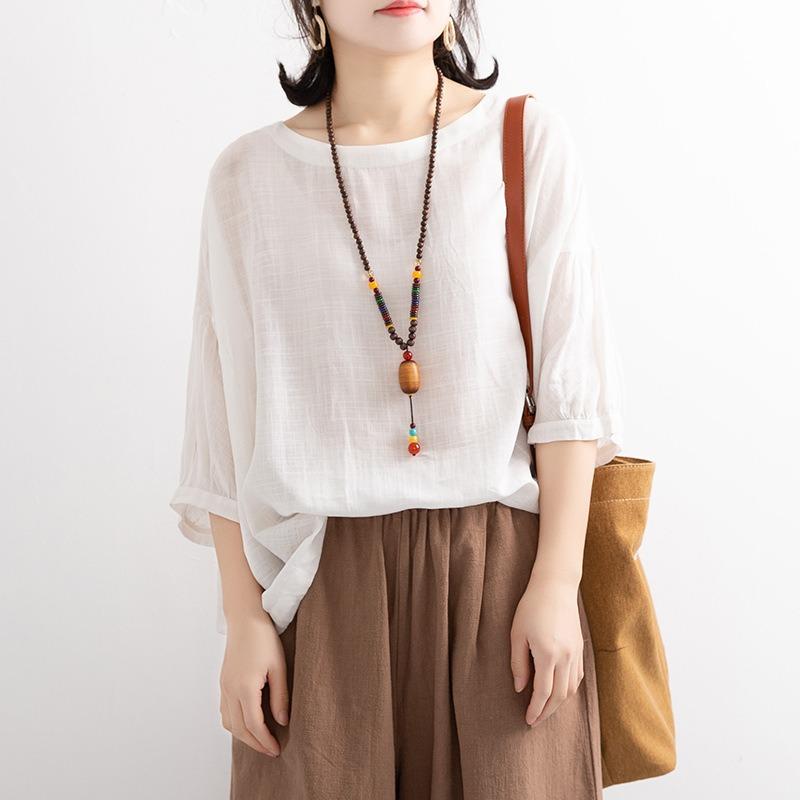 Casual Loose-Fit Top with Gathered Hem and Drawstring