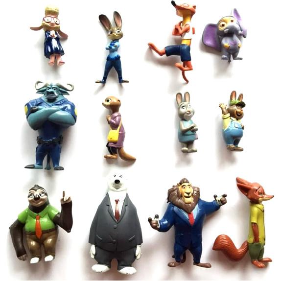 12Pcs Movie Zootopia Garage kit Cake ornament