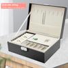Large Jewelry Storage Box 2 Layers Jewelry Storage Boxes With Lock For Jewelry Necklace Earring Bracelet Leather Jewelry Boxes