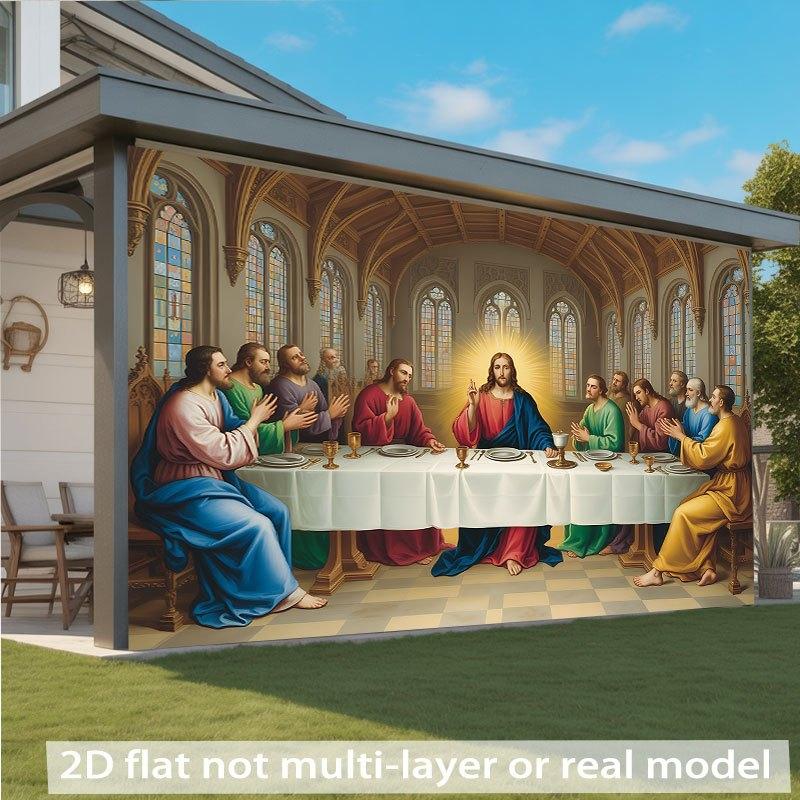 The Last Supper Tapestry, Classic Painting Wall Hanging, Wedding Party Backdrop, Home Decor Banner