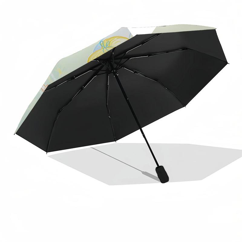 Tinkerbell, Fairy Themed Automatic Opening and Closing Umbrella, Brightly Colored 8-rib Portable Umbrella, Suitable for Men and Women, A Perfect Gift