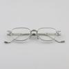 The lower half of the frame anti-blue light glasses men tide myopia small black frame retro vegan flat glasses female personalit