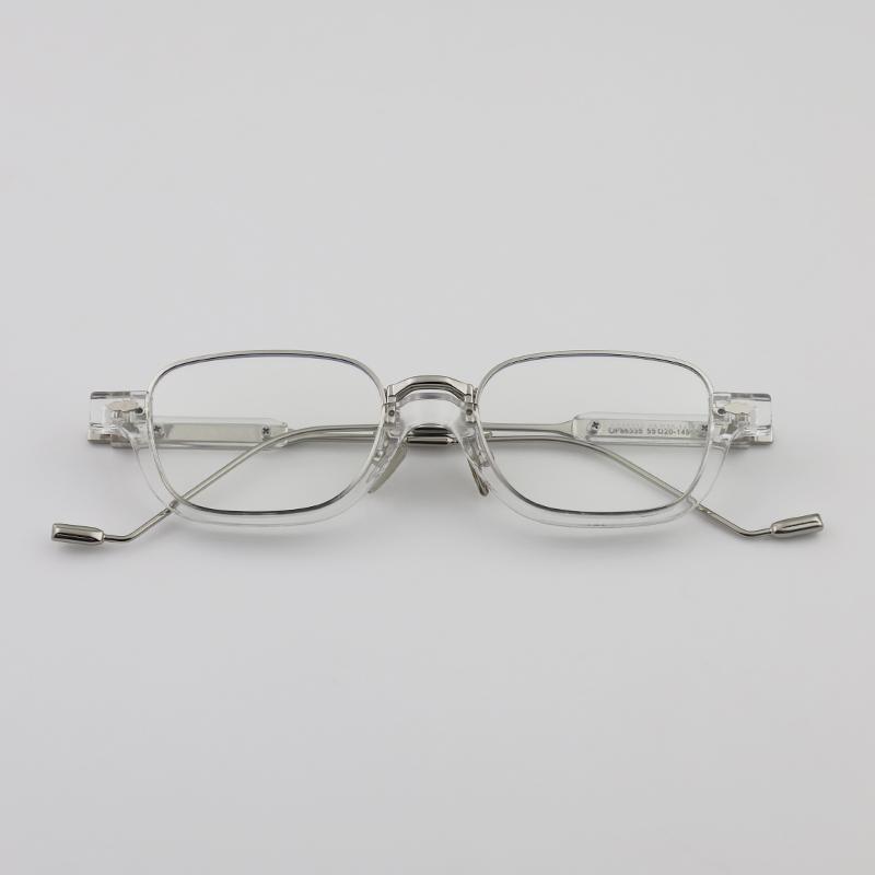 The lower half of the frame anti-blue light glasses men tide myopia small black frame retro vegan flat glasses female personalit