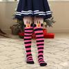 Kids' Christmas Socks Reindeer Plush Striped Knee-High Stockings Over Knee Socks Festive Holiday Wear for Boys Girls