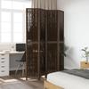 VidaXL Room Divider 4 Panels, Room Separator, Privacy Screen, Folding Screen Bedroom Living Room, Dark Brown 358660